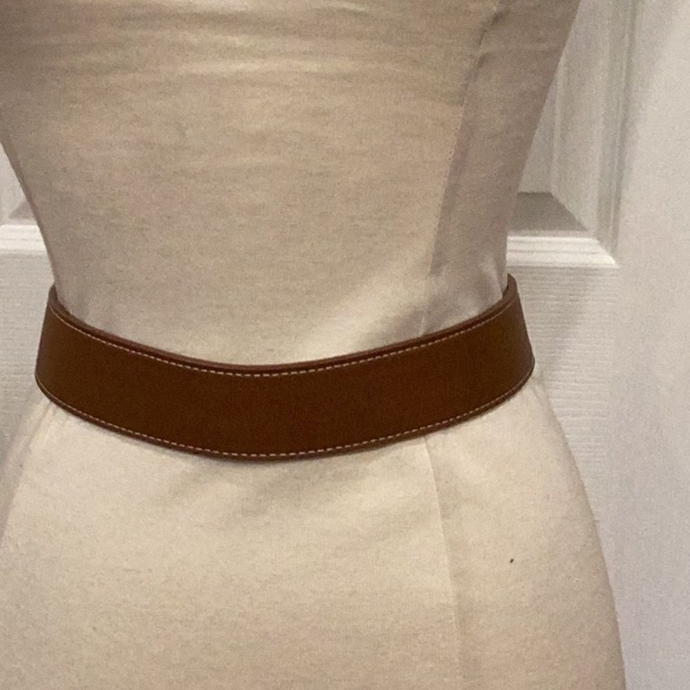 Talbots Equestrian Brown Split Leather Belt Size Small